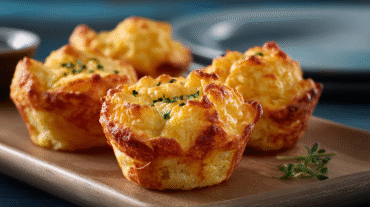 Mashed Potato Cheese Puffs hero shot of the finished dish