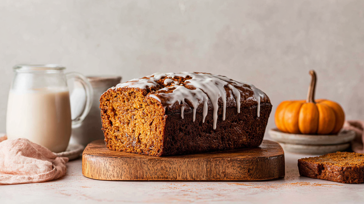 Pumpkin Bread With Cinnamon Icing hero shot