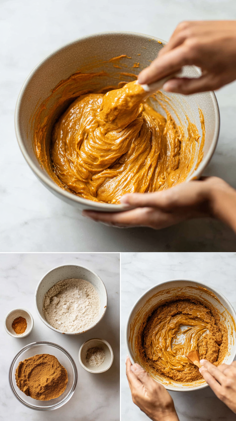 Preparing Pumpkin Bread With Cinnamon Icing step by step cooking process