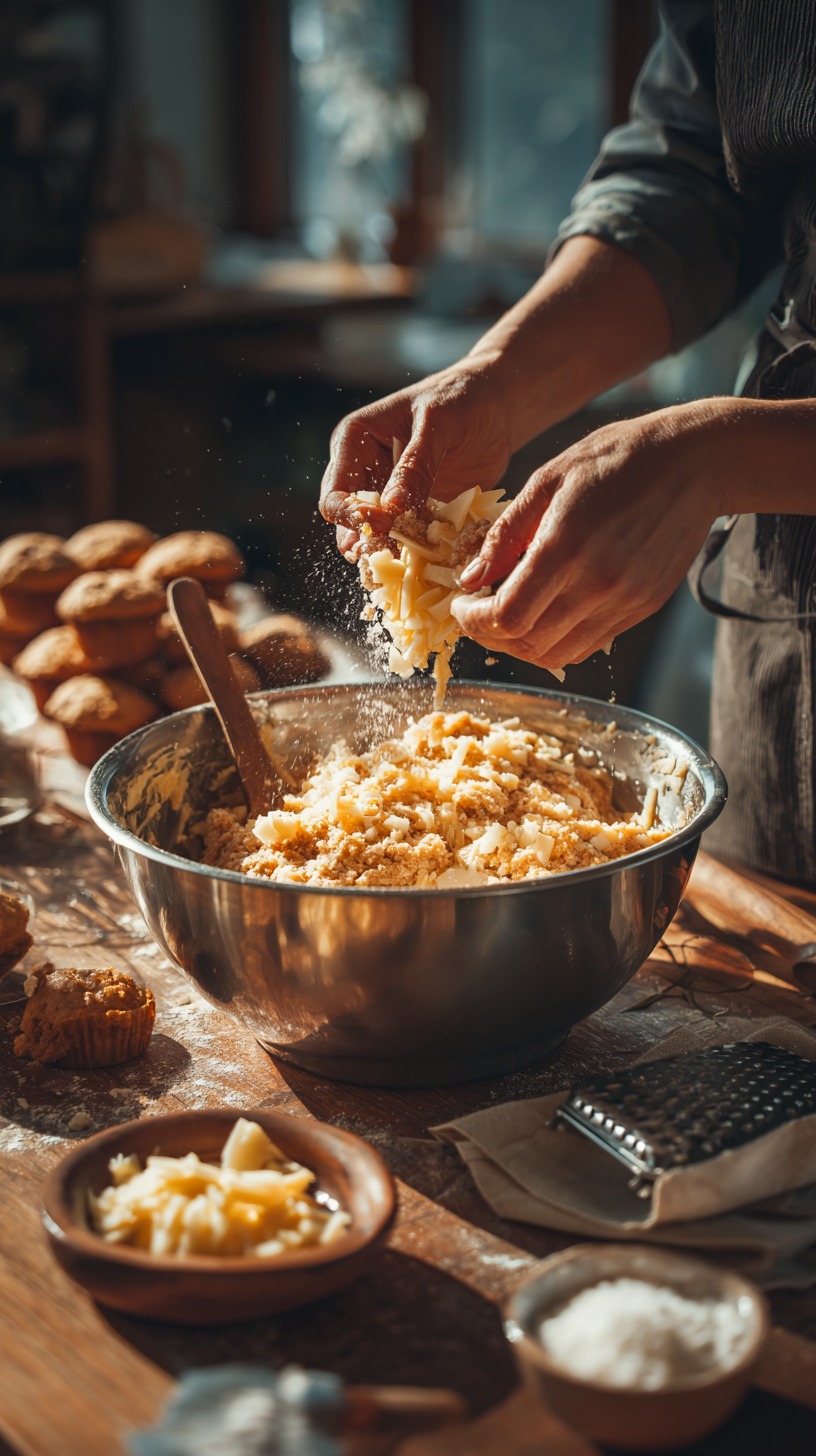 Preparing Apple Muffins step by step cooking process