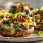 Cheesy Twice-Baked Stuffed Potatoes With Spinach & Mushrooms hero shot