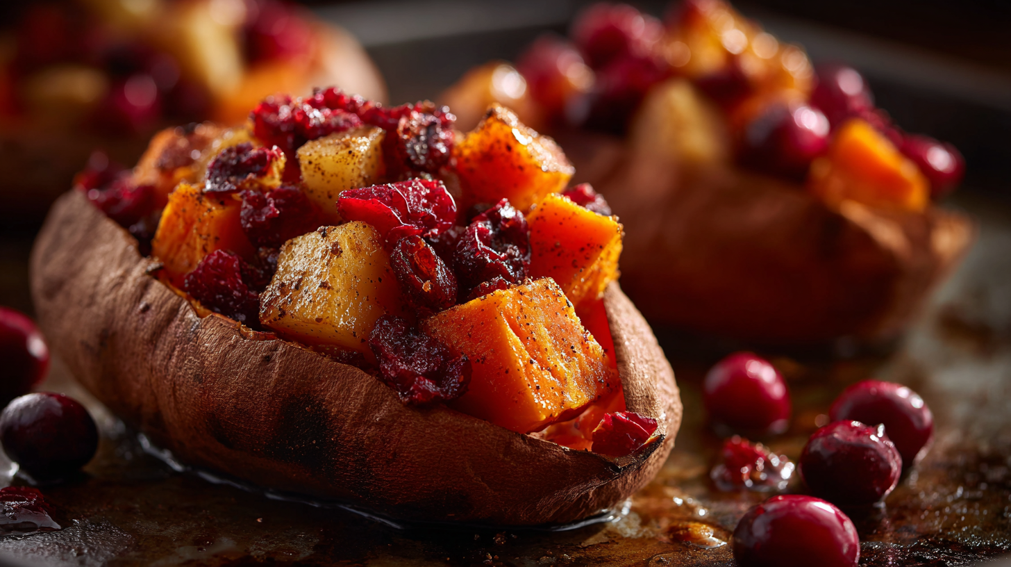 Cranberry Apple Twice-Baked Sweet Potatoes hero shot
