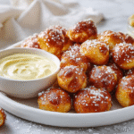 Delicious homemade soft pretzel bites hero shot