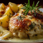 Garlic Parmesan Crockpot Chicken & Potatoes hero shot